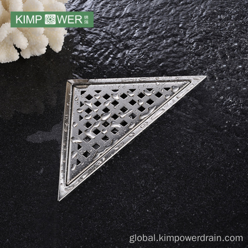 Shower Floor Waste Triangular stainless steel corner balcony floor drain Factory